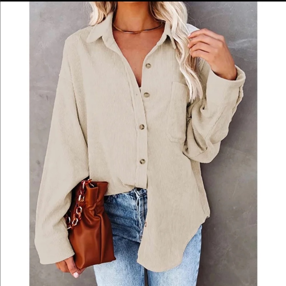 Corduroy Long Sleeve Button Down